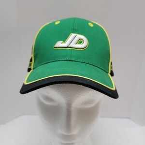 John Deere JD Hat Hook & Loop‎ Adjustable Strap K Products Green Embroidered Cap